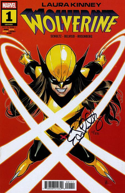 DF LAURA KINNEY WOLVERINE #1 SIGNED BY ERICA SCHULTZ - #1