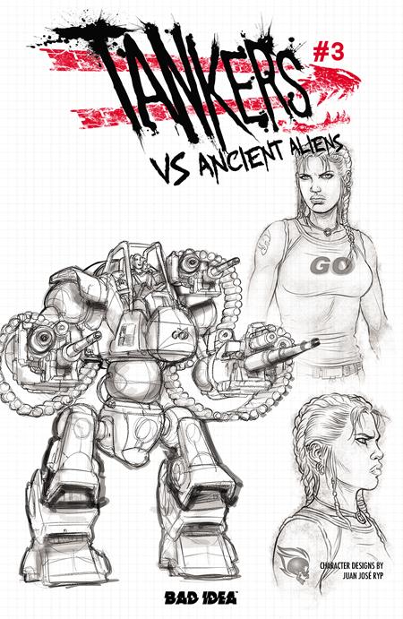 Tankers Vs Ancient Aliens # 3 (of 4) Cover C Juan Jose Ryp Design Variant (Bad Idea, 2026)