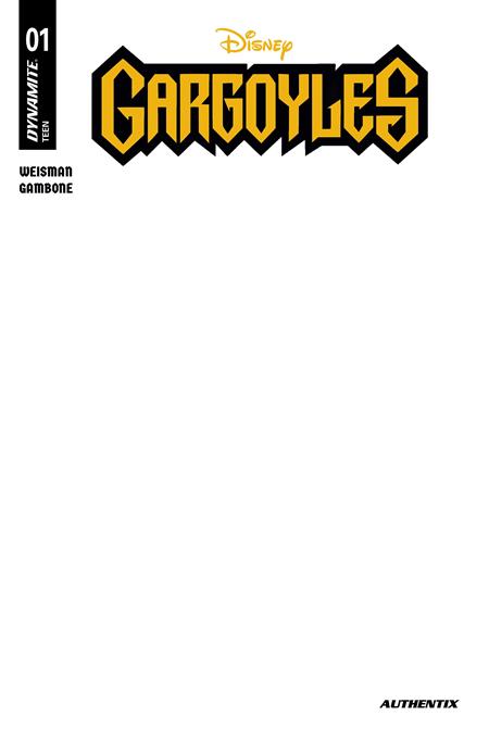 Gargoyles (2026) #1 Cover E Blank Authentix Variant (Dynamite Entertainment, 2026)