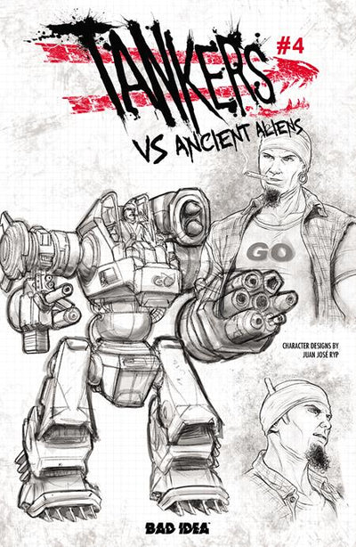 Tankers VS Ancient Aliens #4 (OF 4) Cover C Juan Jose Ryp Design Variant (BAD IDEA, 2026)