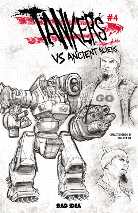Tankers VS Ancient Aliens #4 (OF 4) Cover C Juan Jose Ryp Design Variant (BAD IDEA, 2026)