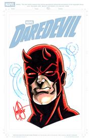 DF Daredevil #1 Blank Variant Signed And Remarked BY Ken Haeser With A Daredevil Sketch (Dynamite Entertainment, 2026)