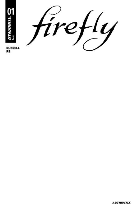 Firefly #1 Cover I Blank Authentix Variant (Dynamite Entertainment, 2026)