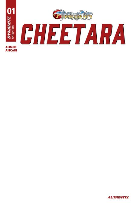 Thundercats Cheetara #1 Cover F Blank Authentix Variant (Dynamite Entertainment, 2026)