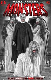 Mark Spears Monsters #1 7TH Ptg Black White & Dead Edition Cover C Mark Spears Court OF Blood Var (Ex Posse Holdings, 2026)
