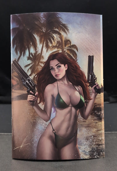 Heat Seeker: Exposed - A Gun Honey Series #4F  Carla Cohen Foil Virgin Variant