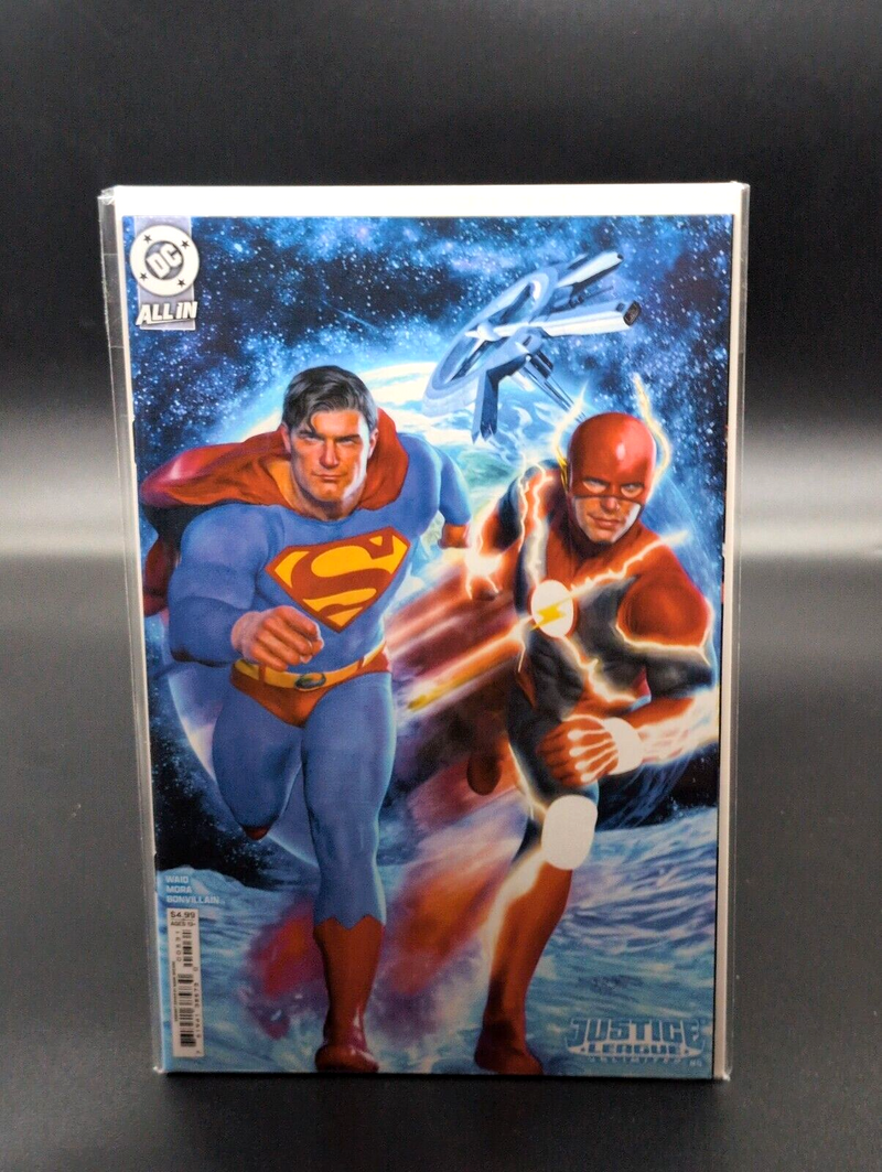 Justice League Unlimited #5C Superman/Flash Race Homage!! Mark Spears!