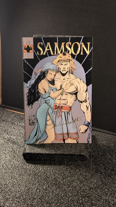 Samson 1/2 Signed William Billy Tucci ~ Peter Caravette Samson Comics 1995 NM-