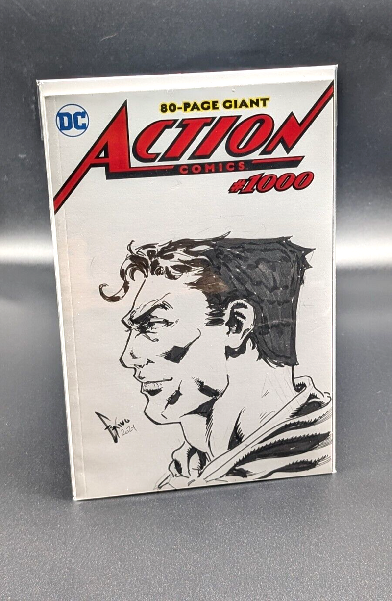 Superman Action Comics #1000 Eskivo Remarque Sketch Cover!!! 1 of a Kind!