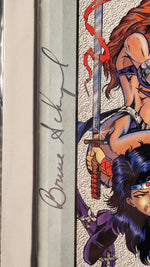 Bad Girls of Blackout #1B 1995 Signed Brock Hor & Bonus Wizard Bad Girl Poster