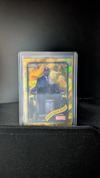 Topps Marvel Sapphire '25 Professor Xavier 08/50 Gold Sapphire Finish!