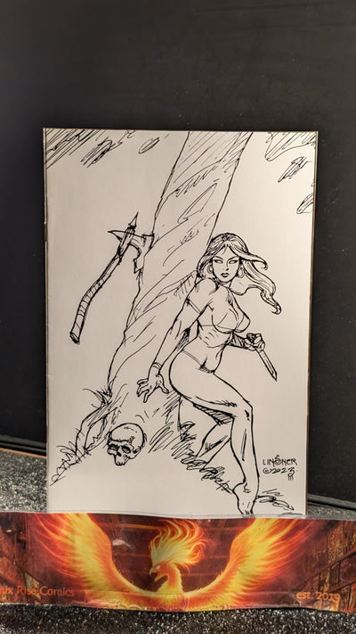 Fire and Ice #3 H/K Joseph Michael Linsner Line Art Variant (1:10 & 1:20)