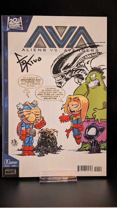 Aliens vs Avengers #1E Eskivo Alien Sketch