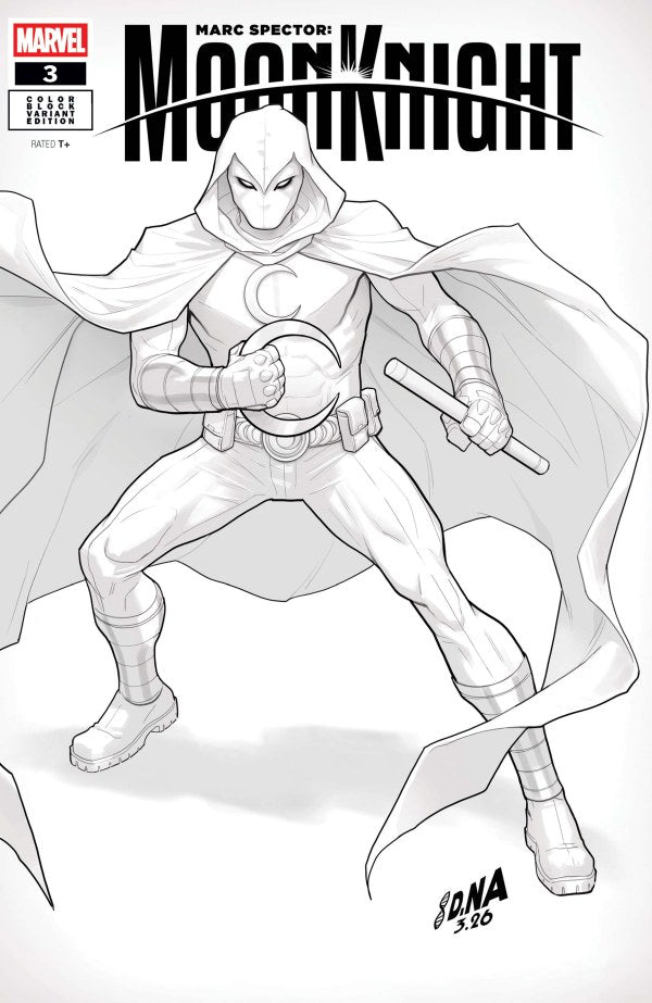 MARC SPECTOR: MOON KNIGHT #3 DAVID NAKAYAMA COLOR BLOCK WHITE VARIANT